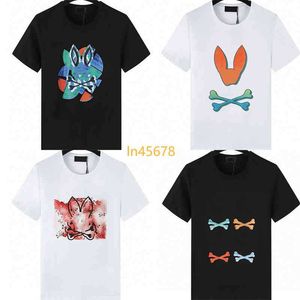 Marque Hommes T-shirts Crâne Lapin Motif Top Coton O-cou À Manches Courtes T-shirt Imprimé Fantôme Lapin Polo Chemise D'été Hommes Tee Designer T-shirts Demi Manches 2024