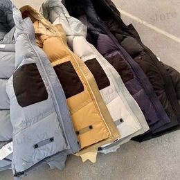 Merk Heren Topstoney Parkas 21fw Metal Nylon Down Cotton Jacket Warm geborduurde manchet Coate Parka Maat M-2XL T230814