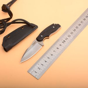 Cuchillo de cuello Bowie minimalista de marca, cuchillo de hoja fija compacto 7CR13MOV EDC, cuchillo de utilidad
