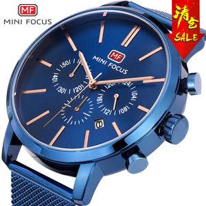 merk Minimalistisch multifunctioneel casual herenhorloge Kalender Waterdicht Milanese band 0023G