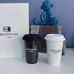 Tasses de marque avec Logo imprimé, tasse à café Pop-up exclusive, tasses en céramique noire et blanche de 460ml, boîte-cadeau