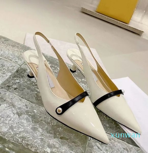 Chaussures à talons hauts de marque de luxe en cuir verni pour femmes, modernes et élégantes