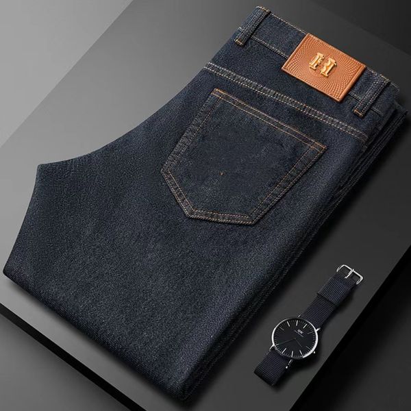 Pantalones vaqueros de marca, pantalones acampanados para hombres y mujeres, pantalones vaqueros negros lavados, pantalones casuales juveniles de tela elástica resistente al desgaste de estilo europeo y americano