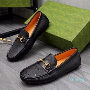 Merknaam heren walk loafers kleding schoenen met koe leer casual rijden bruiloft schoen maat 38-45