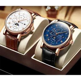 Montres-bracelets de marque pour hommes et femmes Marque Homme Mécanique Tourbillon Alliage de haute qualité Cuir de veau Étoiles 42 mm et Résistant à l'eauKML25UHI