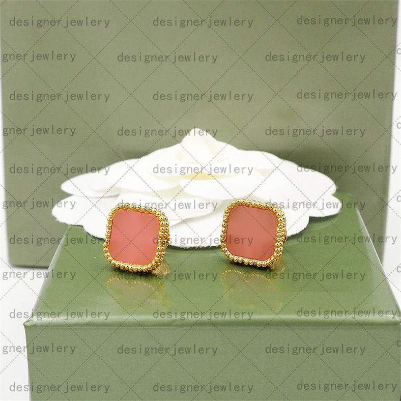 boucle d'oreille rose or