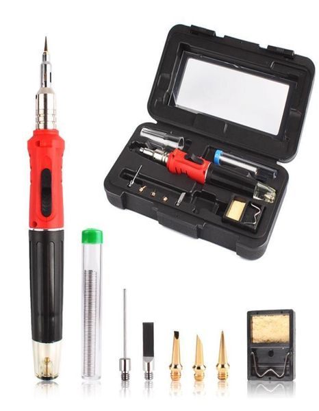 Nuevo Kit de herramientas de soldadura de Gas butano profesional 10 en 1, Mini estación de soldadura de Gas de alta calidad Whole7745453