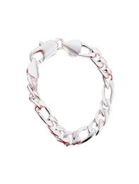 gloednieuwe 10M zijwaartse garnalengesp men039s 925 zilveren plaat bedelarmband 205x10cm DFMWB151sterling verzilverd juweel1834943