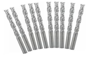 Gloednieuw 10 stks 3175x22mm Mubbele fluit spiraal snijder CNC Router Bits Wood Acryl Boor6319982