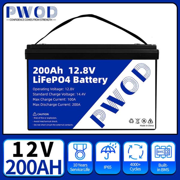 Batterie LiFePo4 12V 24V 100ah 200ah, Rechargeable, Lithium fer Phosphate LFP, BMS intégré pour camping-car, fourgonnettes, bateau