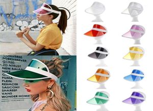 Gloednieuw 2020 1PC Summer Casual Men Women Fashion Neon Hat Sun Visor Golf Sport Tennis Hoofdband Poker Poker Party Cap 10 Colors19413436
