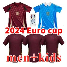 Nuevo 24 25 Hogar lejos BÉLGICA Camisetas de fútbol DE BRUYNE R.LUKAKU E.HAZARD 2023 2024 Camisa para hombres MERTENS BATSHUAYI TIELEMANS T.HAZARD Fans Versión del jugador Adulto 666