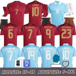 Brand New 24 25 Home Away Belgique Jerseys de football de Bruyne R.Lukaku E.Hazard 2024 Euro Cup Men Shirt Mertens Batshuayi Tielemans T.Hazard Fans Joueur Version Adult