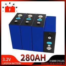 Gloednieuwe 3.2V LIFEPO4 280AH RECARGable Batterij Pack Grade A Lithium Iron Fosfaat Prismatic 12V 24V 48V 280AH Solar Cellen