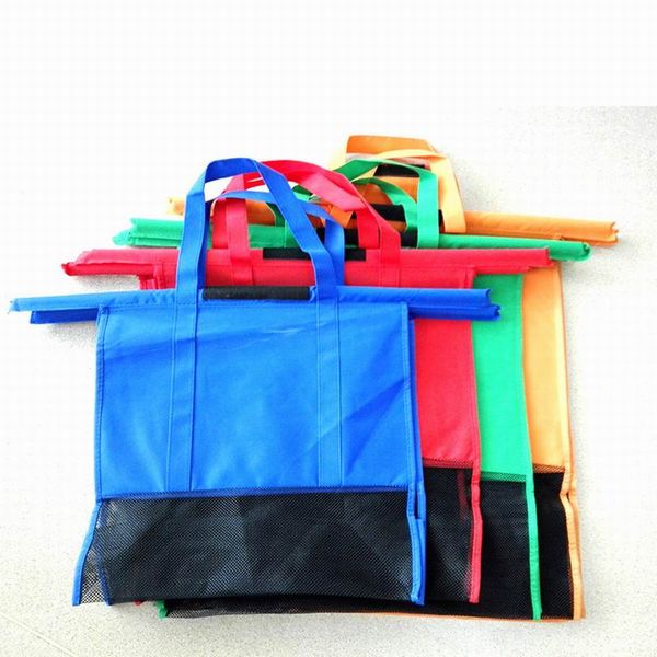 Nuevo 4 unids/set carrito de la compra bolsas plegables reutilizables bolsa de compras bolsa de supermercado ecológica fácil de usar y resistente Bolsas