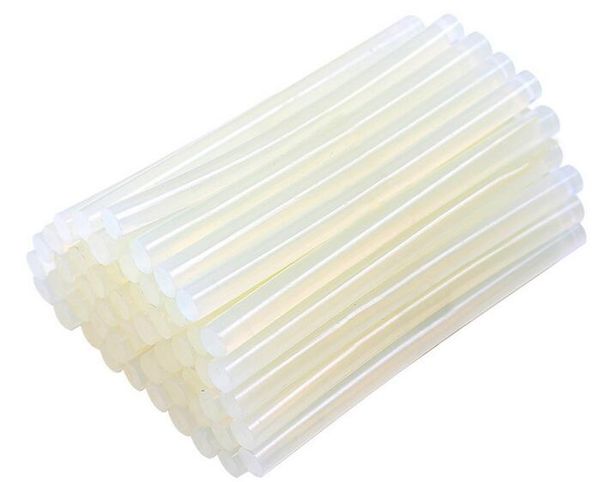 Tout nouveau 50 pièces/ensemble 7mm x 100mm pistolet thermofusible bâtons de colle en plastique bâtons transparents pour pistolet à colle accessoires d'outils électriques pour la maison