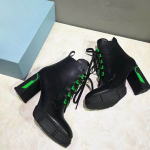 Nouveau 5 cm talon femmes plate-forme botte haute hiver automne bottines avec chaussures boîte poussière Bag35-40