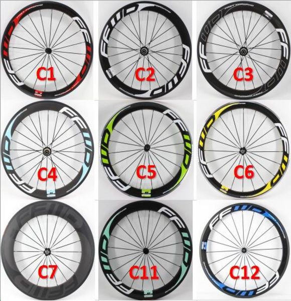 NOUVEAU 700C Béloche de route Glossy Matte 3K UD 12K Fibre de carbone Full Wheelset Wheelset Carbon Clincher Clincher Rims Shims 9884512