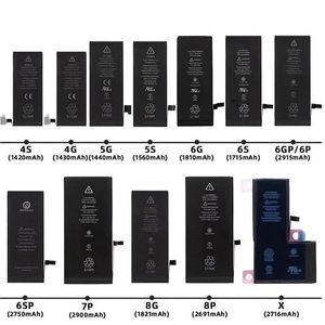 Batterie flambant neuve pour IPhone 14 5 6 6S 5S SE 7 8 Plus X Xs Max 11 Promax 12 Mini Pro Max 13 13 Pro Max Mini batteries de téléphone portable