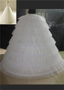 Gloednieuwe grote petticoats witte super gezwollen baljurk onderrok 6 hoepels lange slip crinoline voor volwassen bruiloftformele jurk74797948263008