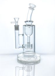 Nuevo bong clean smoke borosilicate glass tube hookah bubbler con 1 plum perc life seed 14mm conector recto