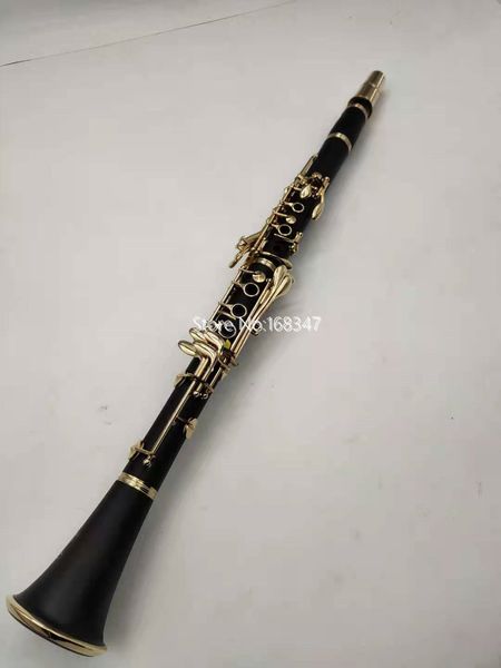 Nuevo clarinete C Tone 17 Keys Ebony Wood Gold Plated Instrumento musical profesional con estuche Envío gratis