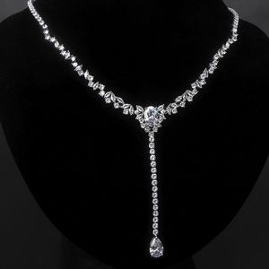 Ensemble de bijoux de mariée en Zircon, tout nouveau Design, collier et boucles d'oreilles de luxe, ensemble de mariage