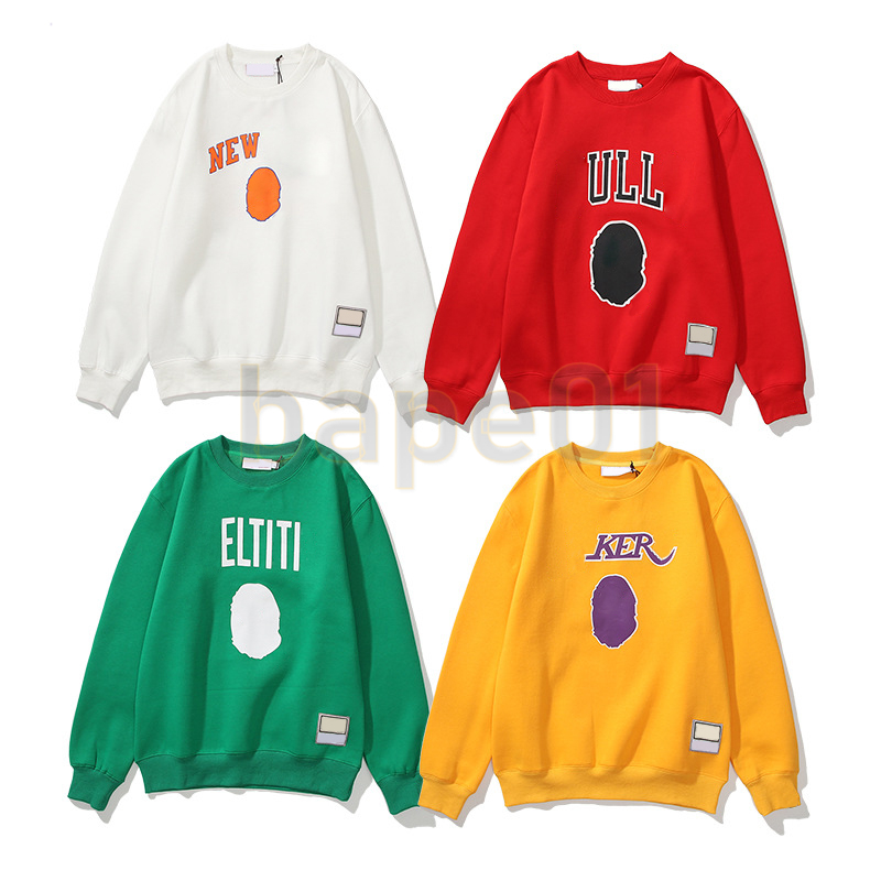 Mens Hoodie Hip Hop Sweatshirts Men Women Designer Hoodies Mens Basketball Team Pattern Long Sleeve Mens Hoodie Jacket Asian Size M-XXL