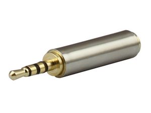 Gloednieuw goud 2.5 mm Mannelijk naar 3,5 mm Vrouwelijke Audio Stereo Adapter Plug Converter Headphone Jack