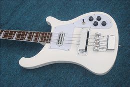 Gloednieuwe Hot Sale Super Groothandel Wit Hoogwaardige Ricke 4 Strings Electric 4003 Bass Guitar Gratis verzending