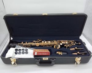 Saxophone Soprano professionnel japonais flambant neuf, 475, embout personnalisé en laque dorée, col à anches avec étui