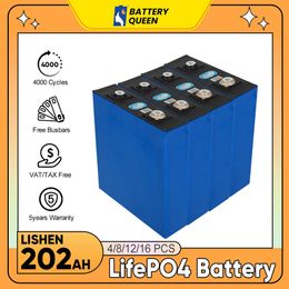 Nuevo LS202 3,2V calificado con calificación recargable LiFePO4 Battery Pack 4/8/12/16pcs Banco de energía para barcos EV Solar Storage Impuesto libre