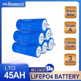 Gloednieuwe LTO Batterij 45Ah 12 STKS Ontlading 10C 450A Lithium Titanate Cellen DIY 12 V 48 V voor lage Temperatuurbestendig Auto Audio