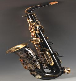 NOUVEAU MADE EN JAPON BLACK 82Z AXOPHONE GOLD LACQUER SAXOPHONE ALTO FALLAGE E SAX GOLD KEYS TENOR SAXphone Package Mail7916627