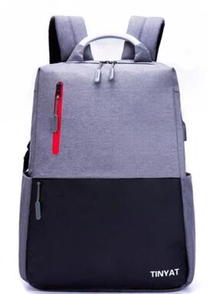 Tout nouveau sac à dos pour hommes 15/16 pouces toile sacs à dos pour ordinateur portable sacs à dos pour adolescents gris 1 pièces/lot livraison directe sac à dos multifonction