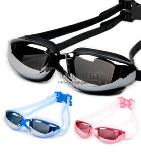 Gloednieuw Heren Dames Anti-condens UV-bescherming Zwembril Professionele galvaniseren Waterdichte zwembril watersport Essenti3783157