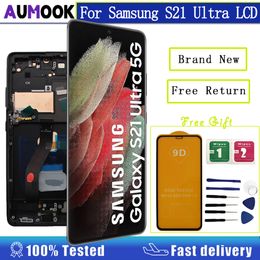 Tout nouvel écran OLED pour Samsung Galaxy S21 Ultra 5G LCD écran tactile numériseur assemblée pour S21 Ultra LCD SM-998B/DS SM-G998U SM-998N pièces de rechange d'affichage