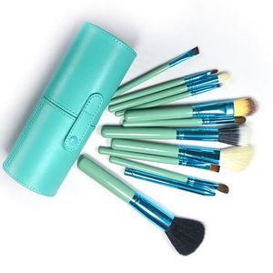 Nuevos pinceles de maquillaje portátiles Pro, conjunto de pinceles de maquillaje, herramientas de maquillaje con estuche portavasos