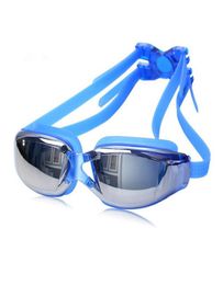 Nous les lunettes de natation professionnelles antifog UV Placage réglable hommes femmes étanches verres en silicone pour adultes 4257496