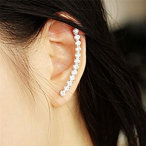 Brand New Rhinestone Crystal Full Tragus Ear Cuff Personality Punk Wrap Clip Earrings For Women Ear Piercing Jewelry