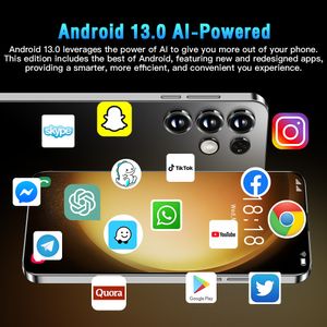 Smartphone S23 Ultra flambant neuf, plein écran HD de 6.8 pouces, batterie de 6800mah, 16 go + 1 to, Android, Version mondiale, 3G, 4G, 5G