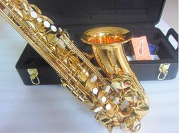 Gloednieuwe saxofoon EB Jupiter Alto Sax JAS-769 Brass Musical Instrument Gold Lacquers Sax met Case Mondstuk