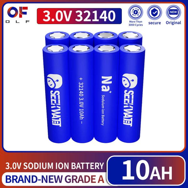 Batterie SIB 32140 Sodium Ion 3V 10000mAh Grade A 3.1V 10Ah Na Ion, cellule Rechargeable pour lampe de poche, jouet, voiture, outil Drone