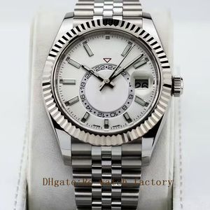 A ESTRENAR Sky-dweller Reloj de pulsera blanco Esfera azul dorada Reloj Jubilee de 42 mm 326934 Relojes mecánicos automáticos para hombres 9003 S 60098 63236