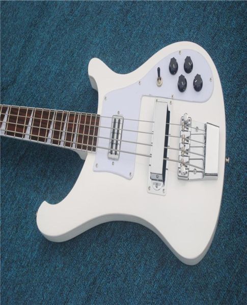 Tout nouveau Super White White de haute qualité Ricke 4 Strings Electric 4003 Bass Guitar 5690427