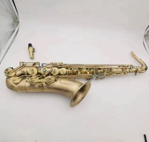 Saxophone ténor professionnel flambant neuf, laque dorée, avec étui, embout à anches