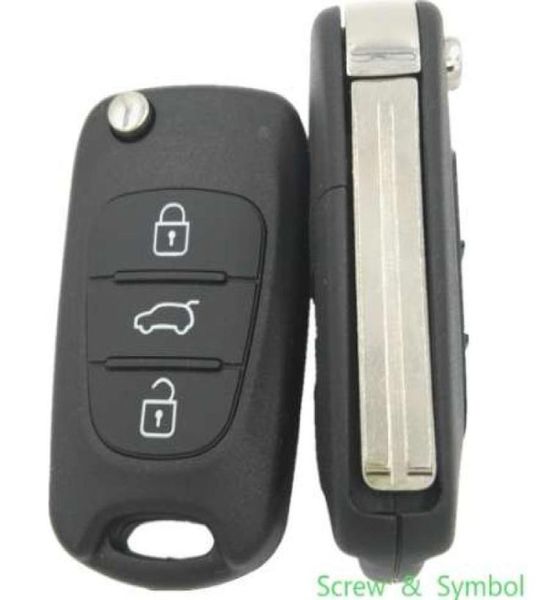 Nueva funda de mando a distancia de 3 botones con hoja sin cortar para Hyundai I30 I35, carcasa de repuesto con tapa para llave de coche con símbolo 7709121