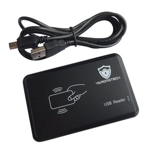 Lector RFID USB 125khz EM4100 negro Lector de tarjetas inteligentes de proximidad sin contacto