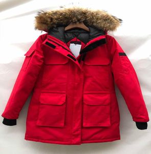 NUEVO MOBEN 2020 REAL RACOON FUR GROSA Pato blanco Down Expedition Parka Winter Warm Coat 35 grados9825064
