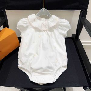 Merk pasgeboren jumpsuits Kleurrijk logo borduurwerk peuterkleding Maat 59-90 designer baby Kruippak baby Katoenen revers bodysuit 24Mar